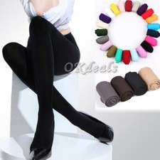 Opaque Pantyhose Tights -Solid 8 Colors Spandex Nylon Women Footed Stockings 1PC