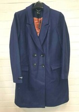 Jd Williams Winter Woman´s Navy Double Breasted Wool Coat (uk 16 / Eur 44)