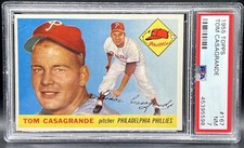1955 Topps Tom Casagrande PSA 7 NM Philadelphia Phillies #167      cc23