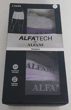ALFANI 5-Pk. Moisture-Wicking Trunks Men's Large Gray/Purple Multicolor New B8#