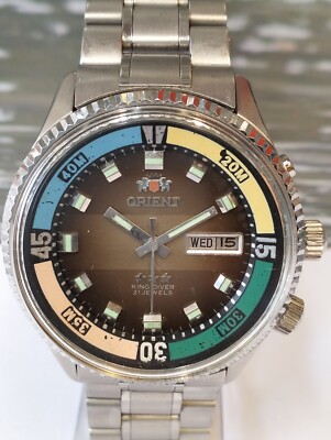 ORIENT KING DIVER 21 JEWELS AUTOMATIC F469620A-7B JAPAN MEN'S FULL WORKING VTG.