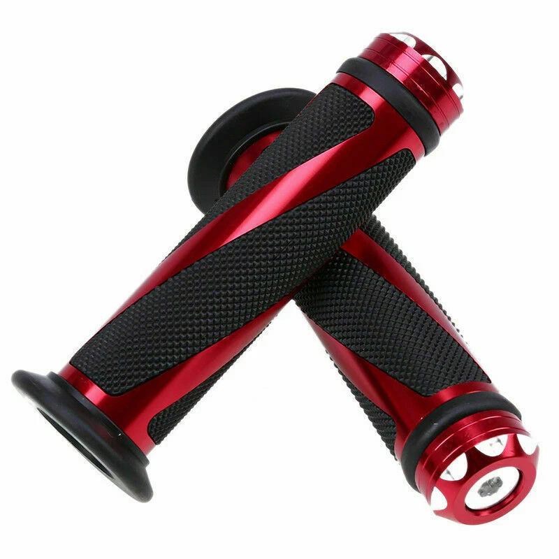 2 Pcs 7/8" 1“ Motorcycle Handle Bar Hand Grips Bar For Honda Yamaha Harley - Imagem 2 de 4