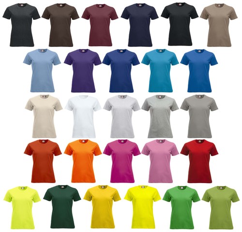 maglietta maglia t-shirt clique DONNA cotone XS-S-M-L-XL-XXL peso 160gr  25colori | eBay