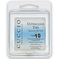 Ultraclear Tips - 10 by Cuccio Pro for Women - 50 Pc Acrylic Nails