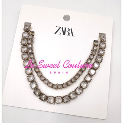 ZARA WOMAN NWT SS23 TRANSPARENT RESIN NECKLACES GOLDEN 1856