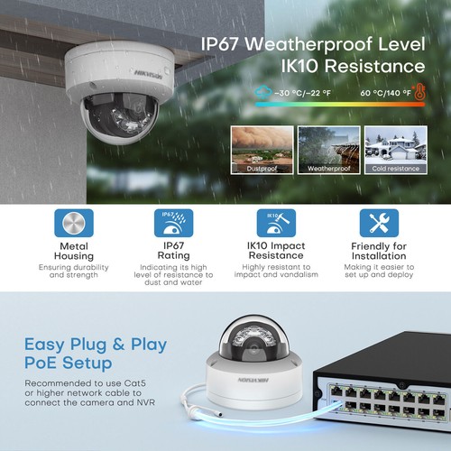 Hikvision Original 4MP DS-2CD2143G2-LI Dual Light 2.8mm IR IP Camera H.265+ IP67 - Picture 16 of 21