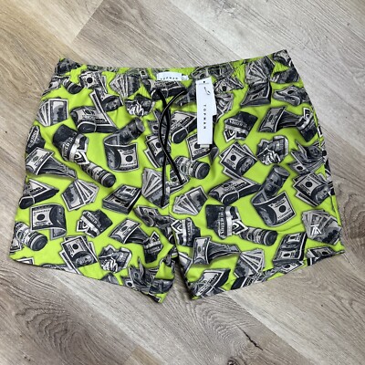 TOPMAN Swim Trunks Briefs Short AllOver MONEY ROLLS Men Size L (16x5 )