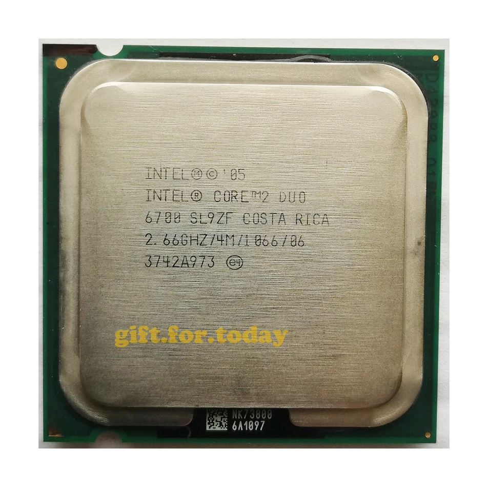 Intel Core 2 Duo E6700 2.66GHz 2 Cores 2 Threads Socket LGA775 CPU processor - Image 2 of 2