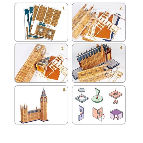 NEW! Cubic Fun Big Ben 117pcs 3D Puzzle DIY Architecture Model Building Kit - Picture 2 of 4