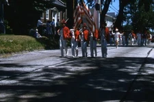 Kodak Slide 1950s Red Border Kodachrome Marching Band Parade
