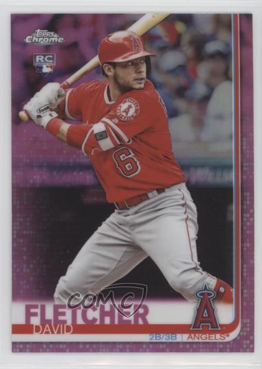 2019 Topps Chrome Pink Refractor David Fletcher #181 Rookie RC 2l4
