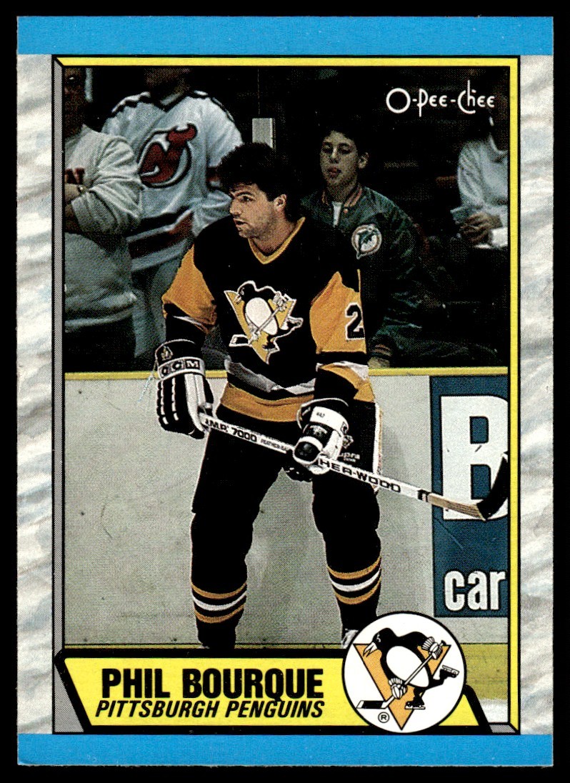 1989-90 O-Pee-Chee Phil Bourque Rookie Pittsburgh Penguins #19