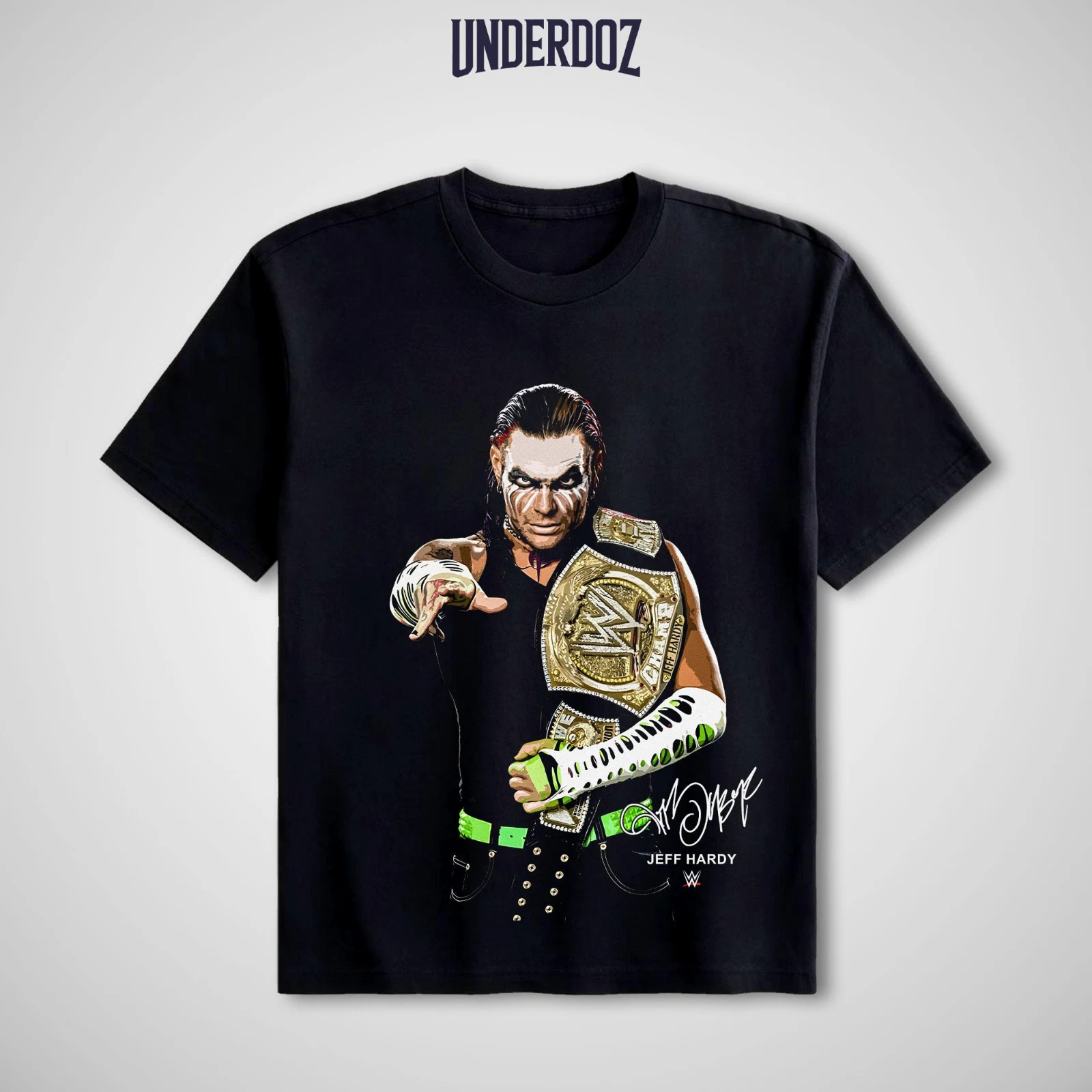 Jeff Hardy T-Shirt WWE Men's Casual Cotton Crewneck Wrestling Apparel Menswear