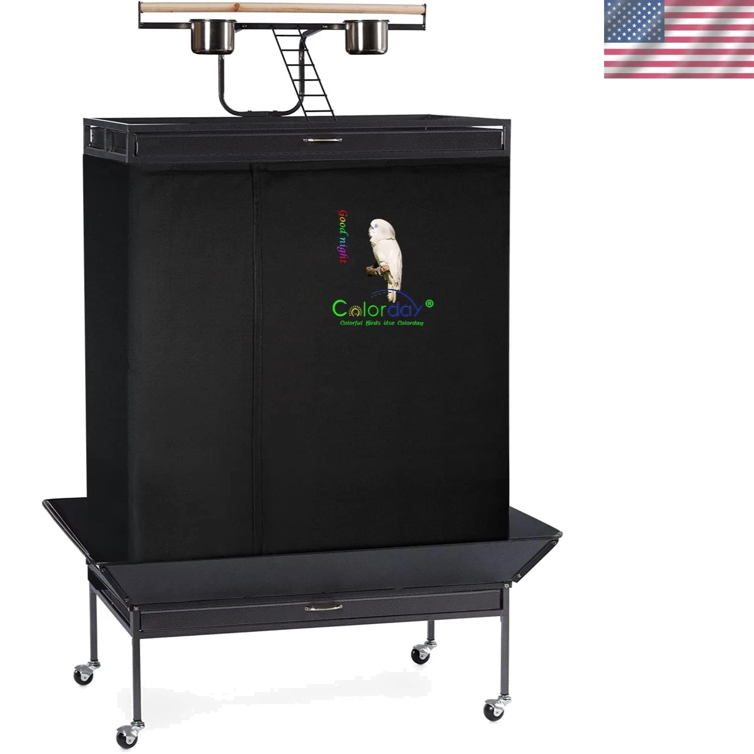 Large Black Bird Cage Cover with Magnetic Buckle - Ideal for Parrots & Play Tops
Opens in a new wind