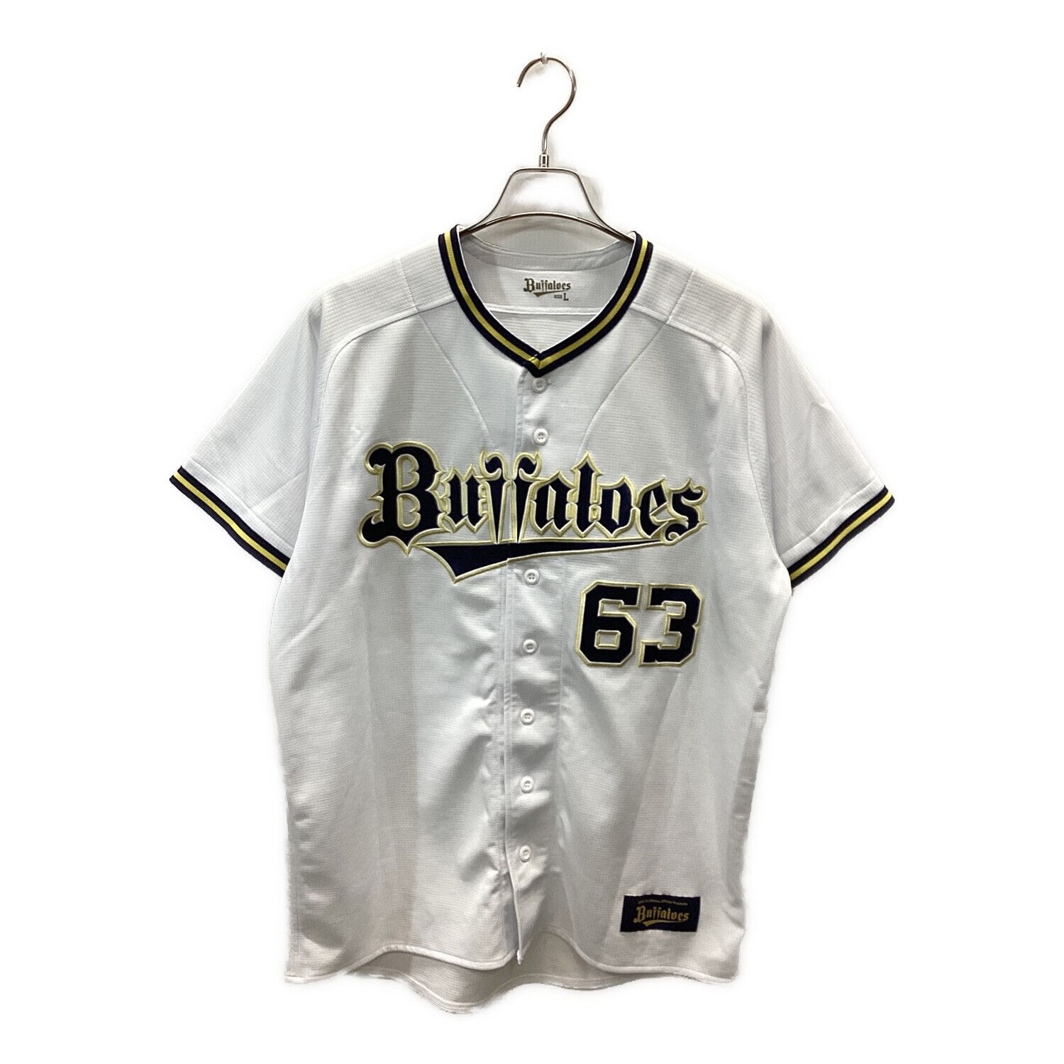 Buffaloes ユニフォーム 63 Yamazaki Orix Buffaloes Large White Uniform [63] Soichiro Yamazaki