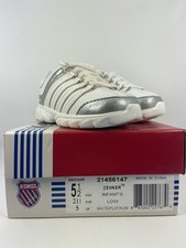 21456147 Infant Size 5 1/2 K-Swiss Zehner Low -White/Platinum-NIB