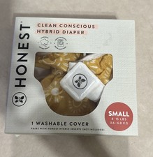 HONEST Clean Conscious Hybrid Diaper Small 8-15lbs. 1 washable cover