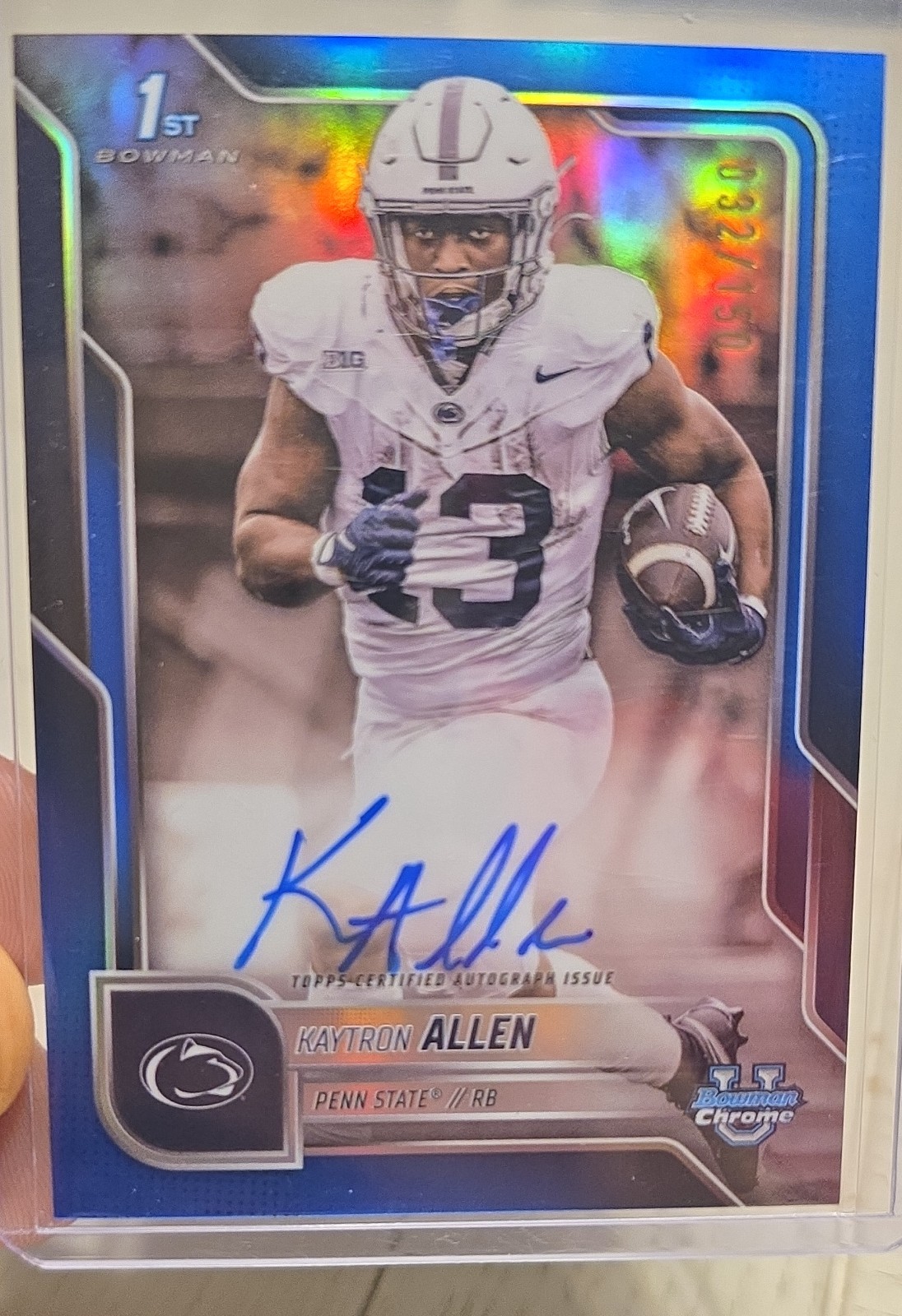 2025 Bowman U Chrome Auto Kaytron Allen #BCA-KA Blue Refractor /150 (AU, RC)