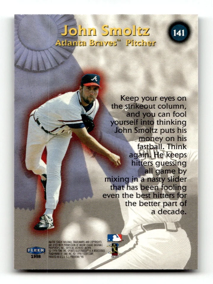1998 Sports Illustrated #141 John Smoltz - Image 2 of 2