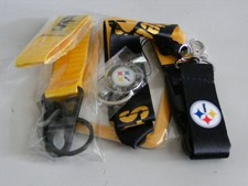 Pittsburgh Steelers Badge ID Holder Lanyard Keychain New NFL Football