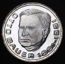 1981 Austria 500 Schilling, Otto Bauer - Silver Proof Coin 	KM# 2953 GEM