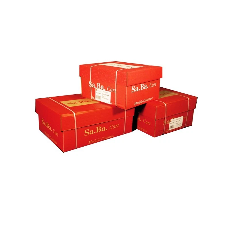 SABACART Carta in modulo continuo - 24 x 11 " X2 - 53 gr - piste staccabili - lettura fac