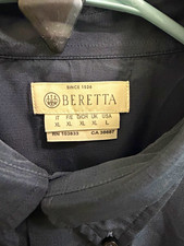 Beretta Buzzi Men’s Long Sleeve Shooting Shirt L Blue Polyester LT011T1555053GL