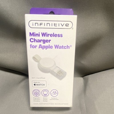 Infinitive Mini Wireless Charger MFI Certified for Apple Watch Series 2-6 White