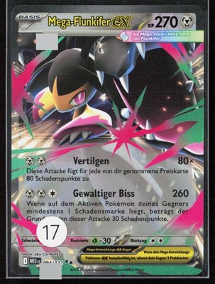 Pokemon TCG Mega-Flunkifer-ex 094/132 Metall 2025 Mega-Entwicklung NM