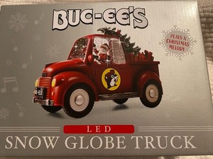 Buc-ee's LED Snow Globe Truck Christmas 2025 Plays Music 