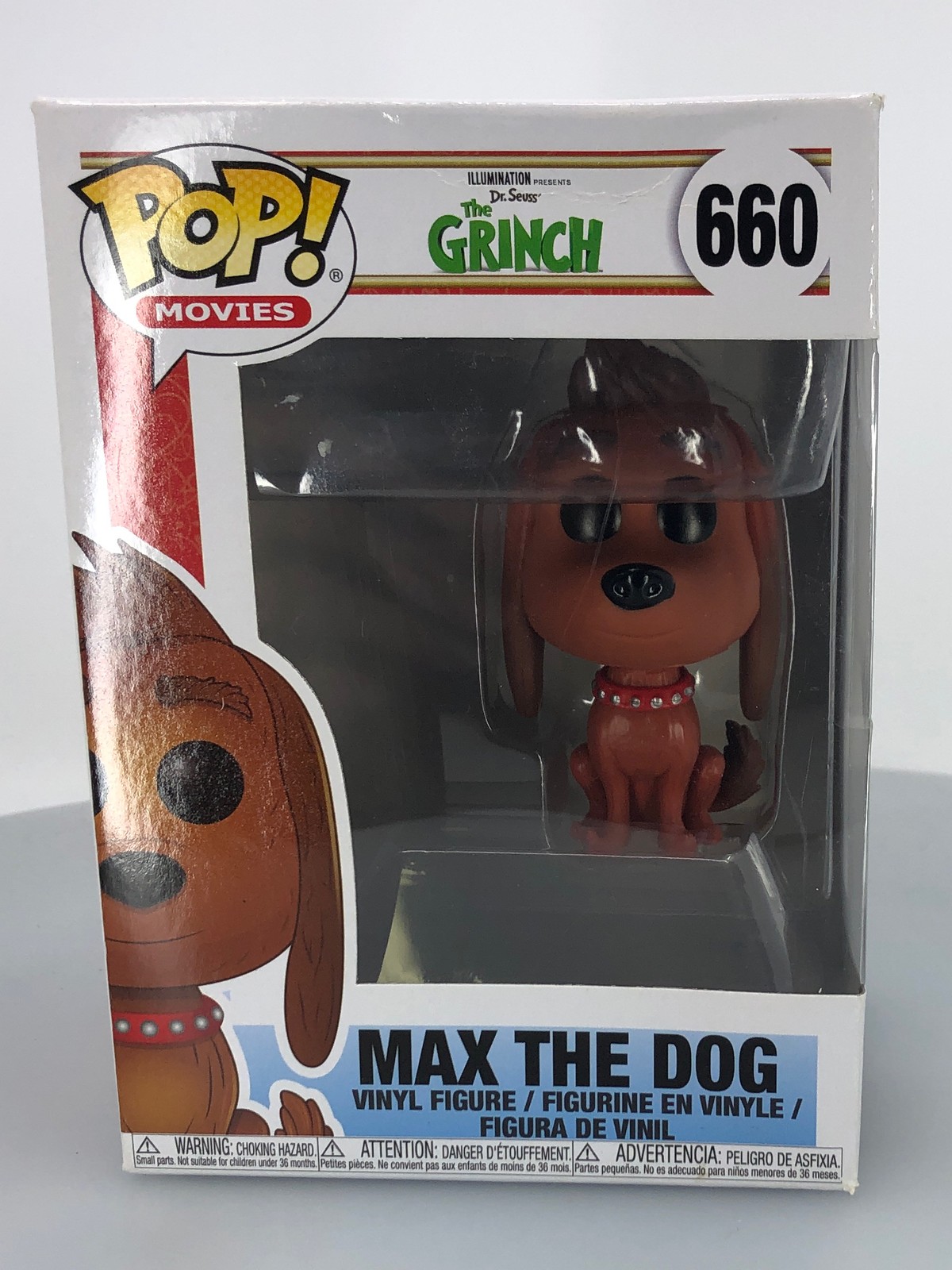Funko Pop! Movies The Grinch Max The Dog #660 Vinyl Figure Damaged Box See Pics