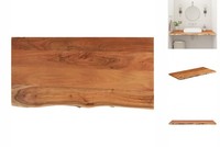 Waschtischplatte 120X60X2,5 Cm Rechteckig Massivholz Akazie