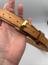 Vintage Dun Dee 568 Tan Leather Western Style Belt Size 32 Full Grain Cowhide