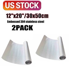 2pack Exhaust Heat Shield Embossed 304 Stainless Steel Muffler Wrap Barrier