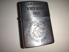 Vietnam War Year 1968 Zippo Lighter DA NANG VIETNAM 1968, US MARINE CORPS Logo