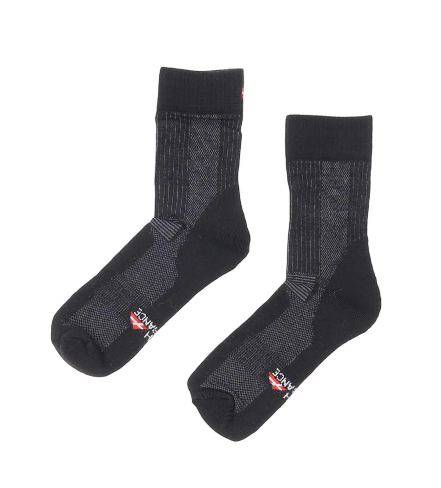 Danish Endurance L45724 Unisex Black 3-Pack Merino Wool Hiking Crew Socks Size L
