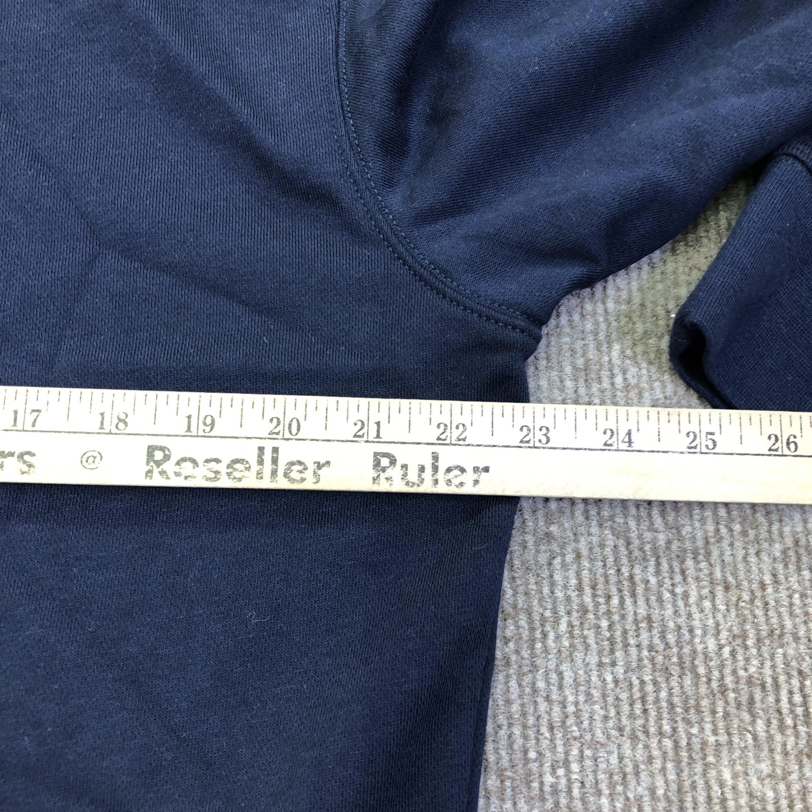 Nautica Hoodie Sweatshirt Mens Medium Blue Fleece Pullover Nautica EST 1983 Logo image 12
