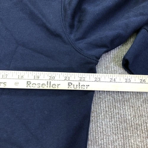 Nautica Hoodie Sweatshirt Mens Medium Blue Fleece Pullover Nautica EST 1983 Logo image 12