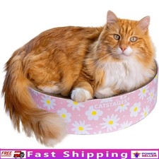 Cat Scratcher Lounge Bed Two-in-One Corrugated Cardboard Floral Design New