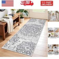 HEBE Hallway Runner Rug 2'x6' Washable Vintage Distressed Area Rugs Non Slip ...