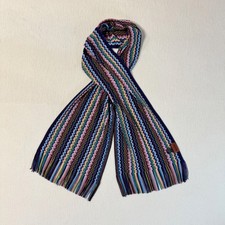 Missoni Vintage Zig Zag Long Scarf Multicolor made Italy Wool Acrylic 200x33 cm