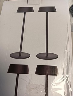 K Bright 2 Stück LED Akku Tischleuchte 32.5cm aus Aluminium Blau