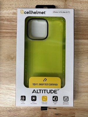 CellHelmet Altitude X Series Case for Apple iPhone 14 Pro Max, Electric Lime
