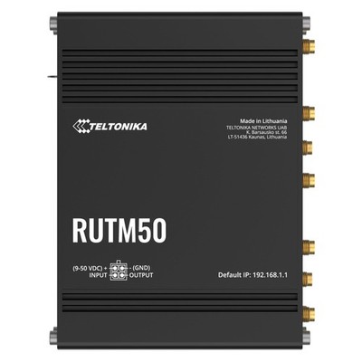 Teltonika RUTM50 Cellular 5G Router; Speeds of up to 3.4 Gbps; Dual SIM with