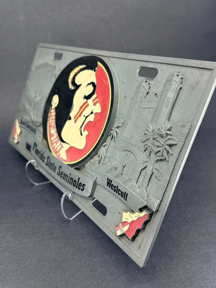 Florida State University Seminoles FSU Heavy Enamel License Plate Florida Colleg - Image 2 of 4