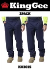 2PACK KingGee Originals Drill Work Pants Durable Cotton Workwear Comfy K03015