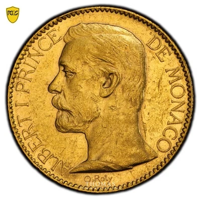 Monnaie Monaco - Albert Ier - 100 francs or - 1901 A Paris - PCGS AU 55 - Photo 1/3
