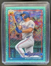 2026 Topps Wyatt Langford 1991 Chrome Silver Pack Aqua Refractor #/199