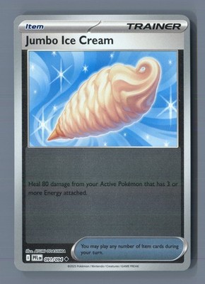 Jumbo Ice Cream 091/094 Uncommon Phantasmal Flames Pokemon Reverse Holo NM