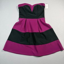 Windsor Dress Sz 5 Strapless Sweetheart Neckline NWT, Black and Eggplant